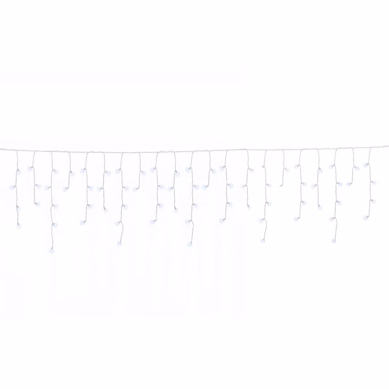 DICTROLUX Tenda Luminosa Ice Light Premium con 240 LED Bianco Freddo, Prolungabile, H: 0,60 m x L: 9,60 m