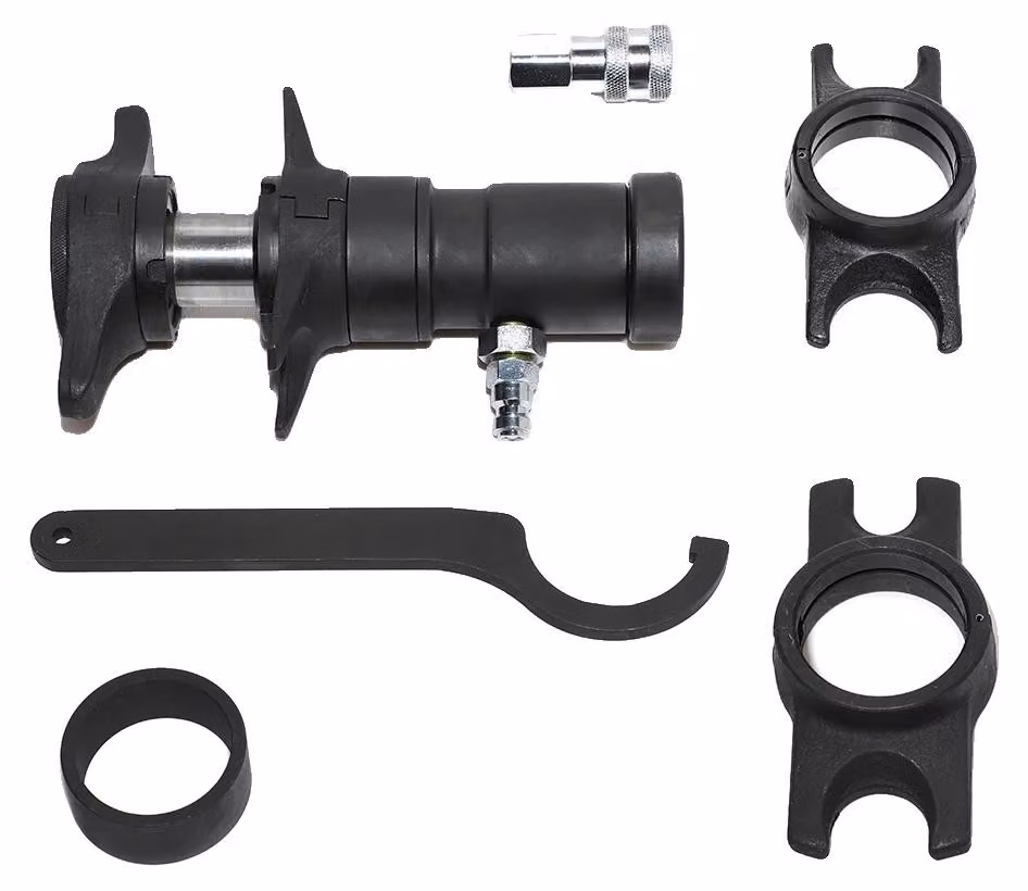 Estrattore idraulico per giunti sferici, con altezza regolabile da 60 a 72 mm, forza di pressatura idraulica di 4,5 tonnellate, dimensioni di apertura da 26 a 30 mm e da 30 a 36 mm, struttura in acciaio ad alta resistenza, compatibile con autovetture e ve