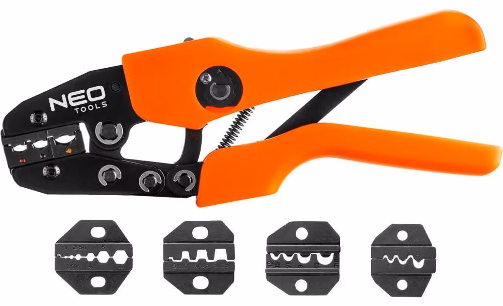 NEO TOOLS Pinze per crimpare le estremità, set di 5 ganasce