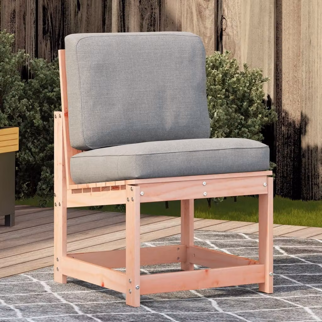 Sedia da giardino moderna vidaXL in legno di Douglas con cuscini inclusi L/P/H: 50,5 x 55 x 77 cm