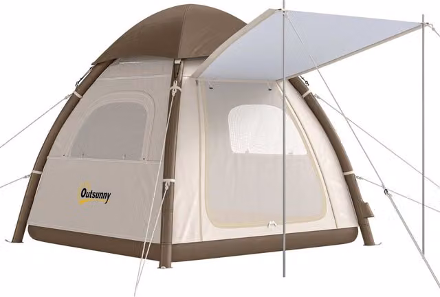 Tenda da campeggio gonfiabile 3-4 persone con zanzariera e pompa ¨C zephmum ¨C UPF30+ impermeabile