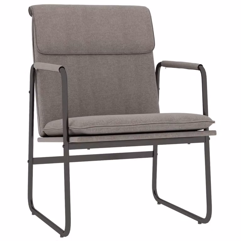 Sedia Lounge Tortora 55x64x80 cm in Tessuto