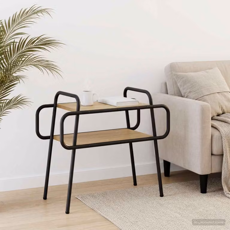 Maison Exclusive - Tavolino Sonoma in legno impiallacciato, dimensioni 60 x 30 x 51 cm
