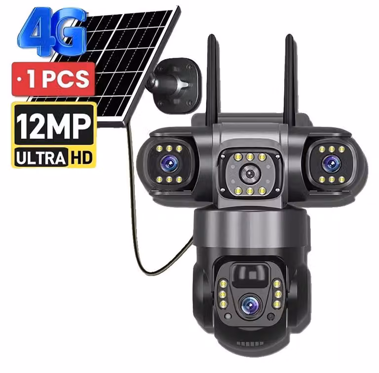 Telecamera IP solare, 15 MP HD, visione notturna, 4G – TELECAMERA SENZA SCHEDA