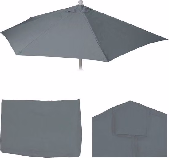 Parasole in sostituzione per ombrelloni semicircolari 270 cm - Protezione UV 50+ - Antracite