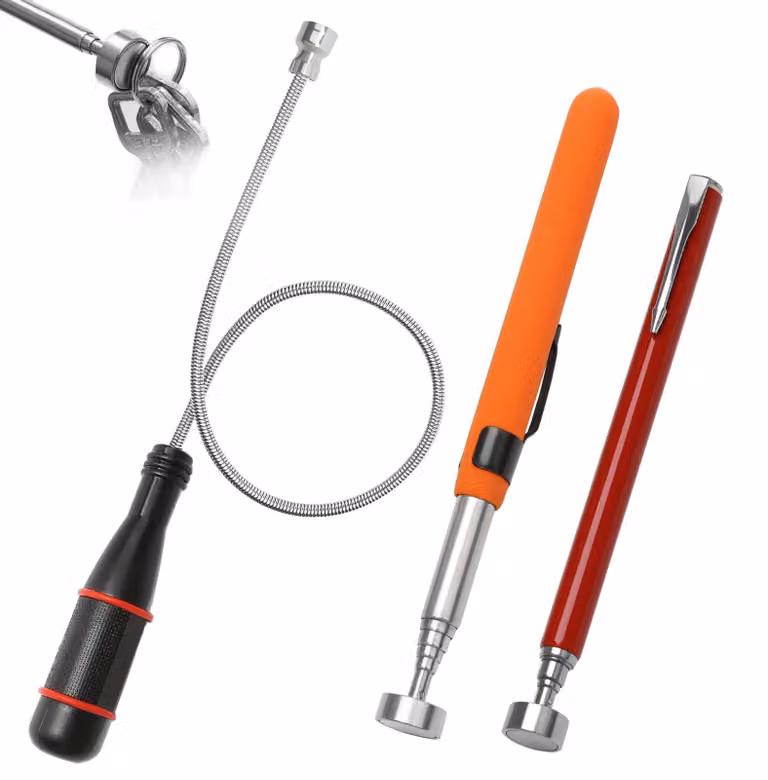Set di 3 strumenti magnetici per raccogliere piccoli componenti metallici