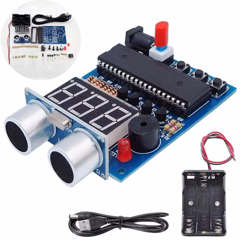 Kit di sensori a ultrasuoni per la misurazione della distanza, kit di elettronica da saldare, progetto fai-da-te