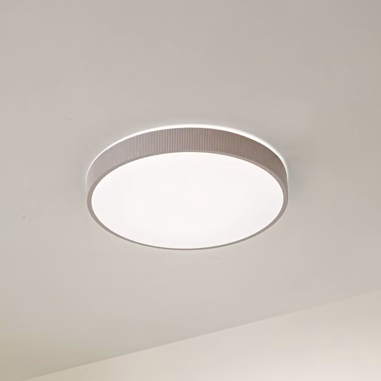 Plafoniera a LED Zylo Lindby, dimmerabile, Crema / Ambra, Soggiorno / Sala da pranzo, Plastica, Plafoniera LED