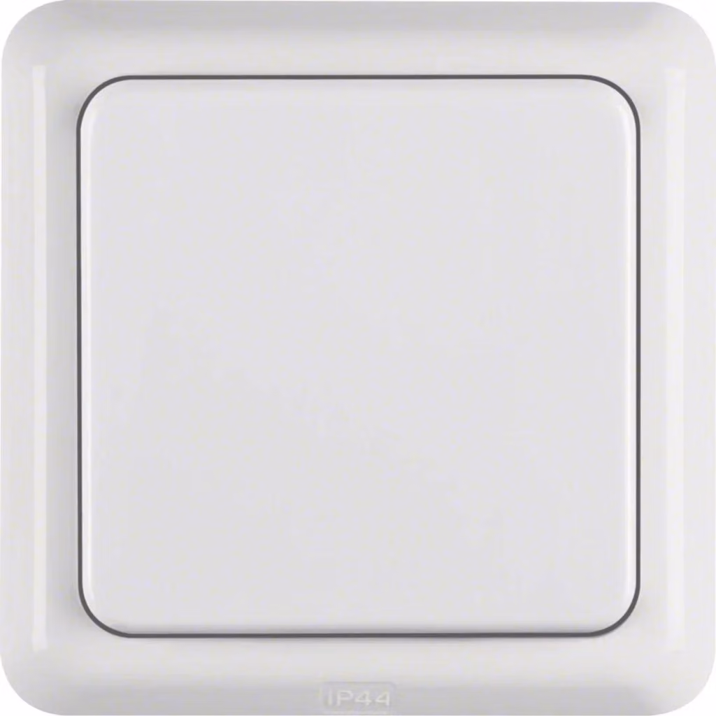 Presa Hager SCHUKO WWG1111PW con coperchio ribaltabile e cornice WG da incasso IP44 pws