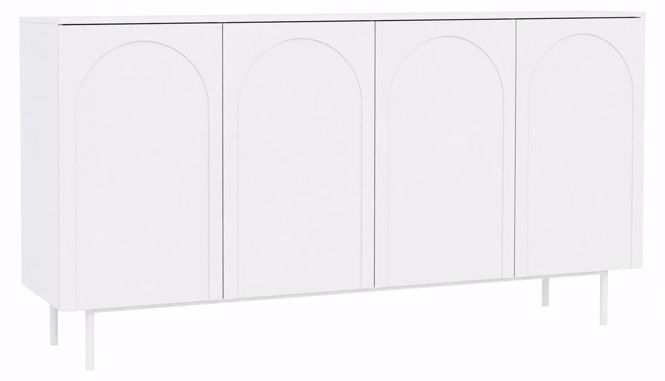 Comodino, bianco, 161 x 42 x 87 cm, 161 x 87,6 x 42 cm