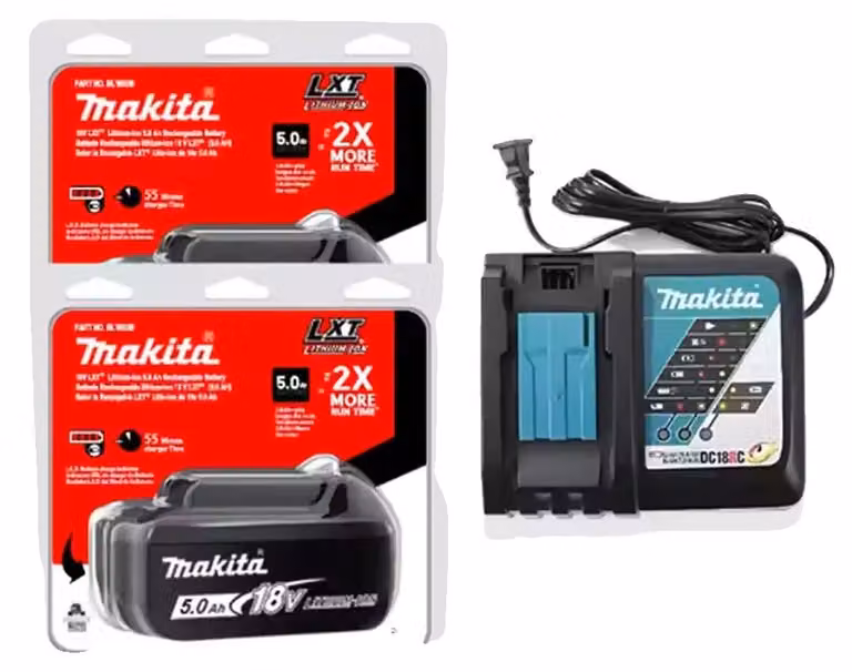Batteria agli ioni di litio, capacità 5000 mAh, compatibilità affidabile, caricabatterie da 5.0Ah x 2