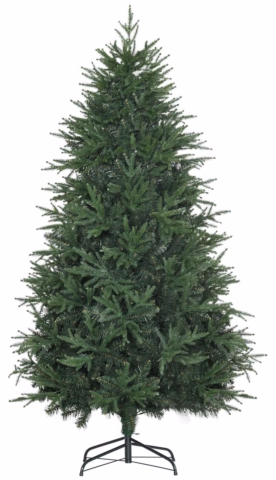 Albero di Natale artificiale - Abete - 180 cm - 4.030 punte di rami fitti - Base in metallo pieghevole - Per uso interno
