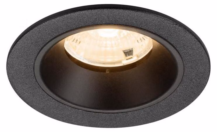 SLV 1009439 NUMINOS® S, plafoniera da incasso, 2700 K, 55°, IP20, rotonda, nero
