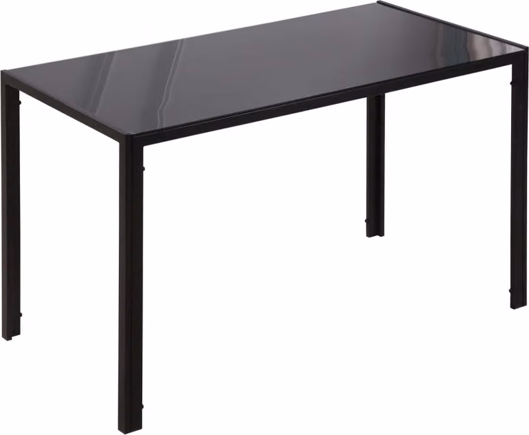 Tavolo da pranzo, tavolo da cucina, grande, design moderno, 120 cm x 60 cm x 75 cm, nero