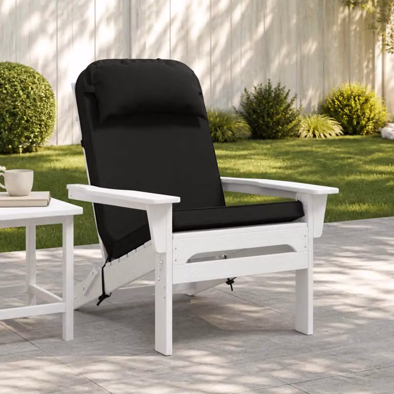 vidaXL Cuscino per Lounger Sole in Poliestere Nero L 124 x P 55 x H 5 cm