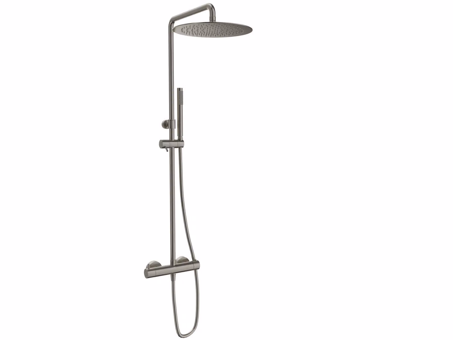 SANYCCES LOOP K Sistema doccia con termostato 30 cm, nichel spazzolato