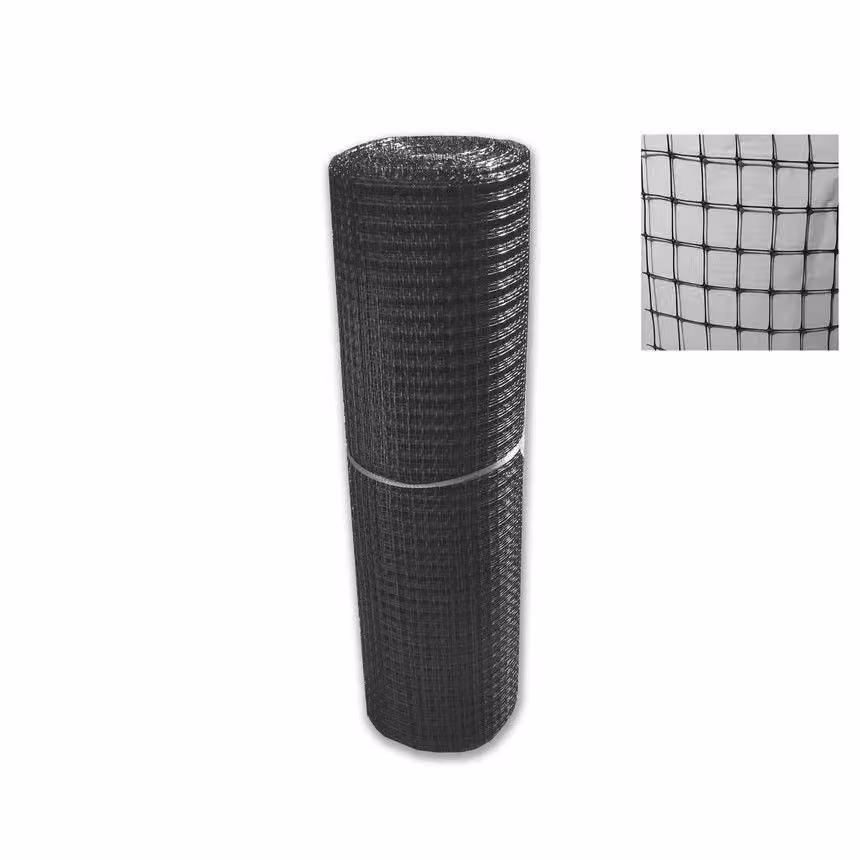 Rete in plastica Tenax Cintoflex M nera per gabbie e voliere, L: 100 m, H: 1,5 m – 2