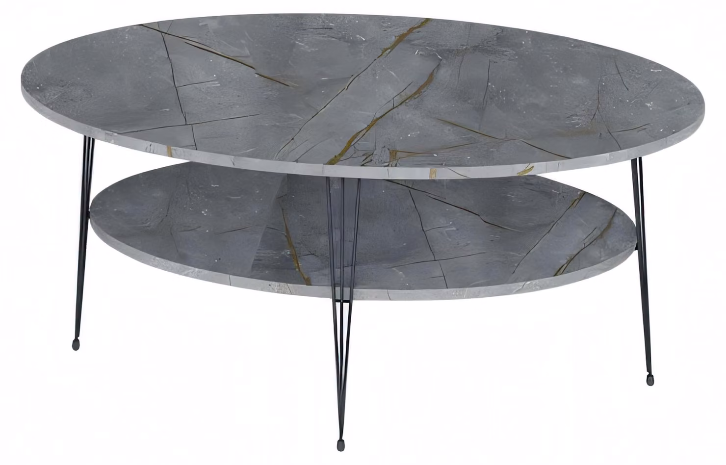 Moderner grauer Couchtisch aus Holz mit stilvollem Design