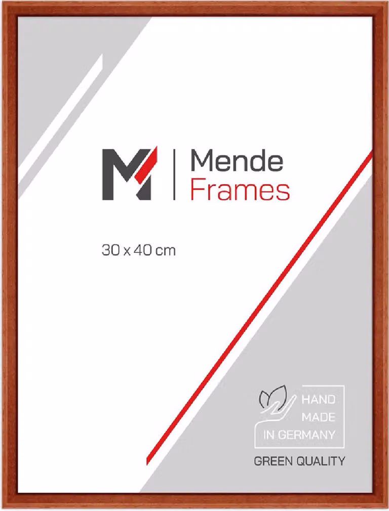 Telaio in legno MendeFrames H011, in mogano, 10x20 cm, con vetro museale