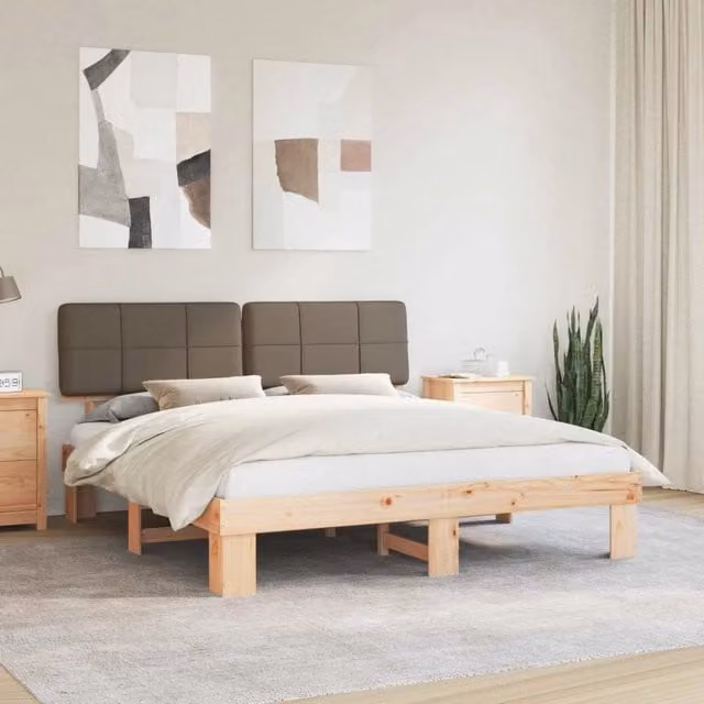 Letto con Testiera Rivestita Talpa 180 x 200 cm Pino massello 3398092
