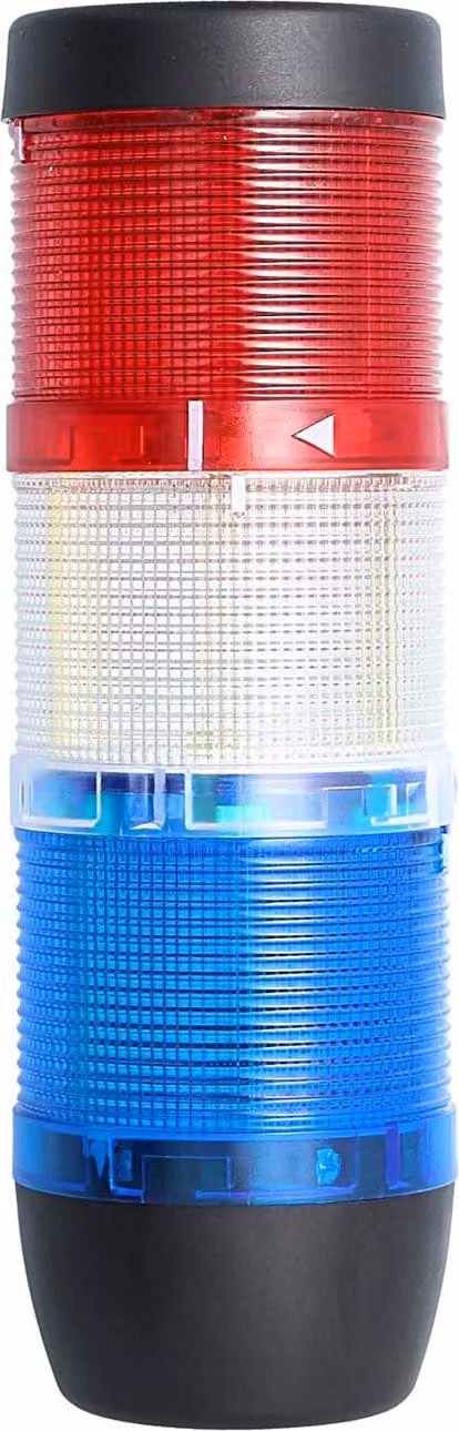 Colonna segnaletica STEX24 blu-bianco-rossa, 70 mm, 24 V CA/CC, luce LED fissa SS70-OB3/24 101 Dimensioni Lunghezza 216,0 mm, diametro 70,0 mm