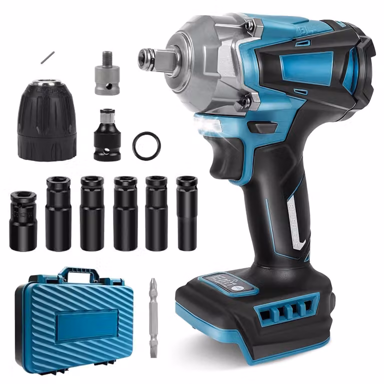 Chiave a impulsi a batteria - Coppia: 700 Nm - 18 Volt - Metallo - Per riparazioni auto