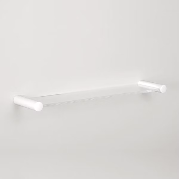 pba 01 Ripiano in vetro, staffe laterali in nylon, 140x620(656)mm