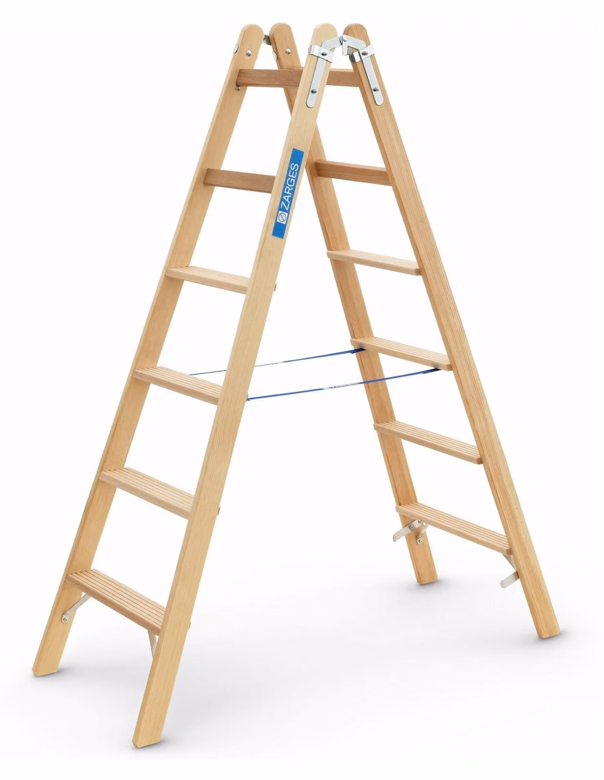 Scala a pioli in legno Zarges Crestastep B, utilizzabile su entrambi i lati, 2x6 gradini