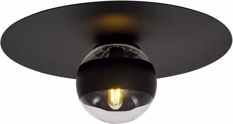 Lampada da soffitto Emibig 1xE14 40W SOLAR 1 NERO/RIGHE 1129/1