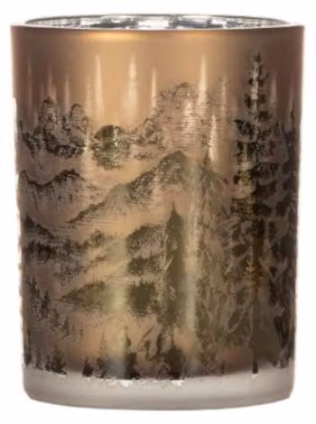 Candela decorativa "Mars & More", forma di montagna, colore beige, 12,5 cm