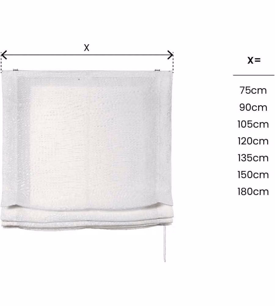 STOR PLANET Tenda a Pacchetto Bianca 150x175 cm per Finestra Interna