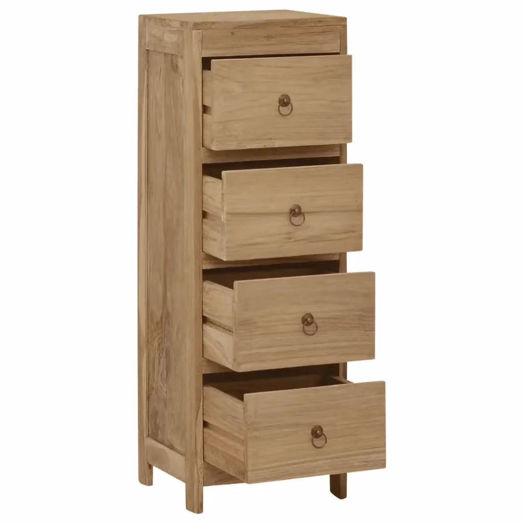 Cassettiera a parete vidaXL in legno massello di teak marrone L/P/H: 30 x 30 x 90 cm – 2