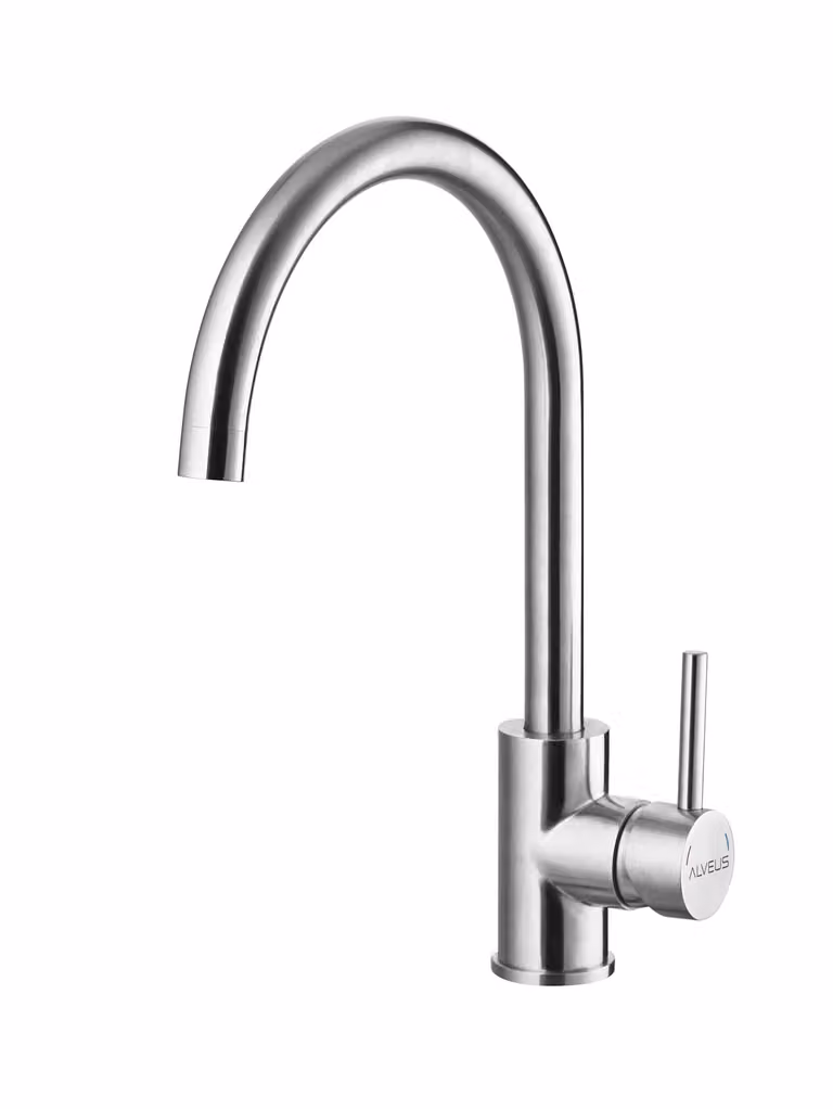 Rubinetto cucina Elza Alveus, monocomando, becco alto, cartuccia Vetroceramica