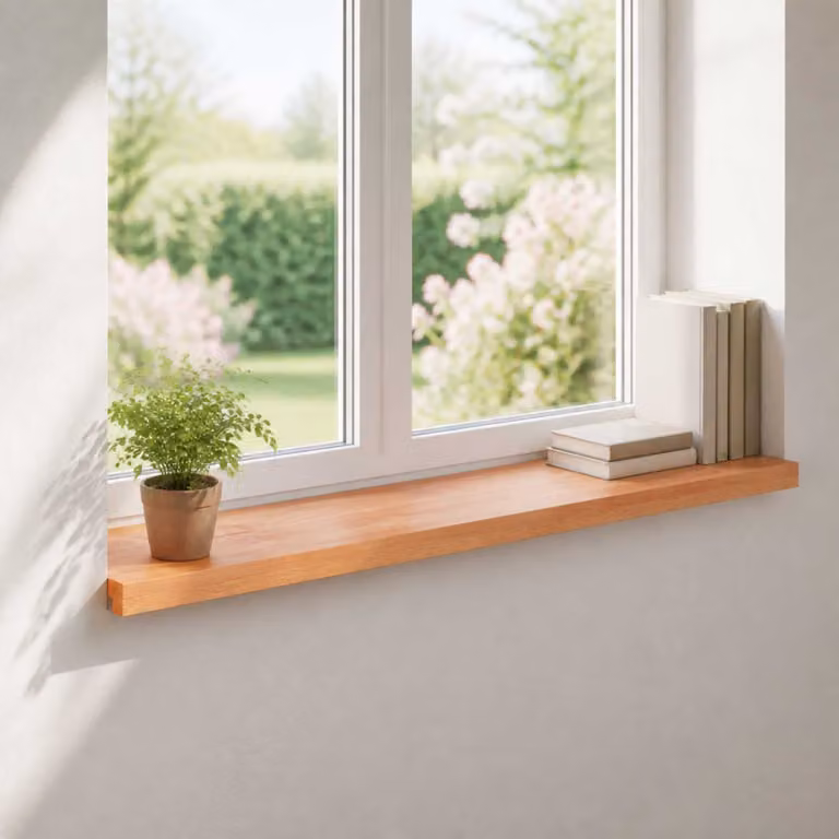 Set di 2 soglie per finestre vidaXL in legno verniciato marrone L 100 x P 40 x H 2 cm