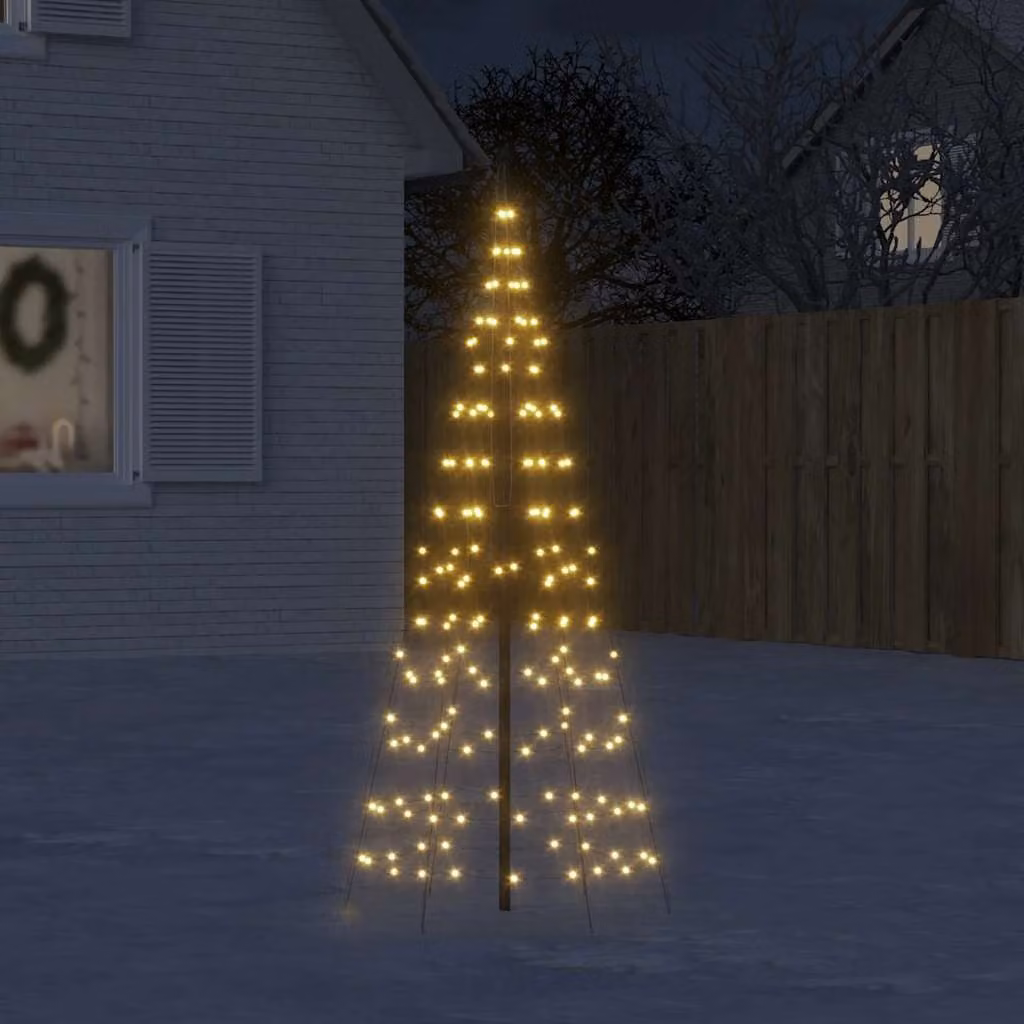Albero di Natale LED vidaXL verde con 200 luci bianco caldo, Altezza: 180 cm