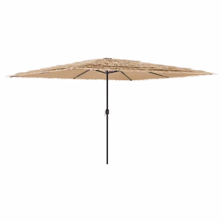 Ombrellone Giardino con Palo in Acciaio Marrone 388x388x248 cm