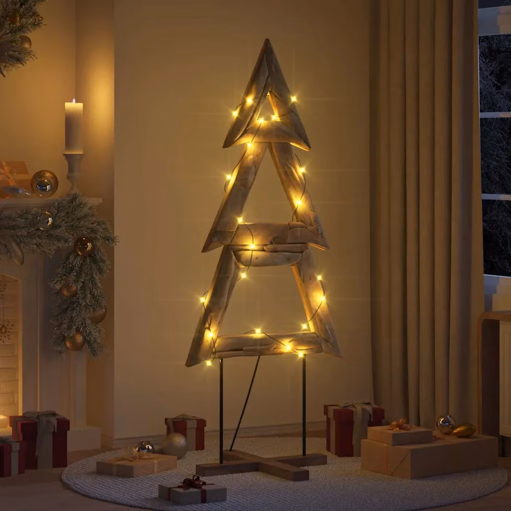 Albero di Natale vidaXL in legno di teak marrone, Altezza: 181 cm