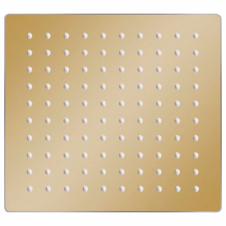 Testa Doccia a Pioggia in Acciaio Inox 20x20cm Quadrata Oro