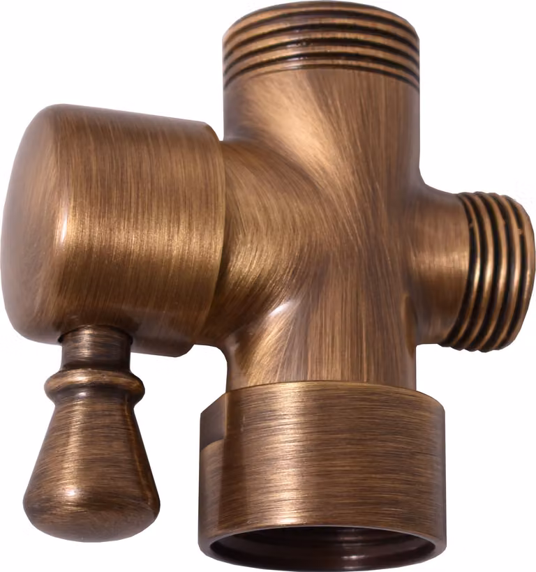 Deviatore in Vetroceramica RAV Slezák per barre doccia MD0629SM, colore ottone anticato