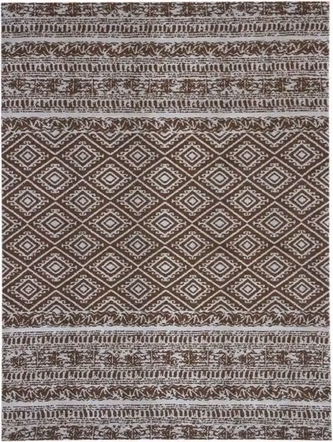 Tappeto Outdoor Outsunny Sunny 100 Marrone e Beige con Motivo Vintage Geometrico, L: 230 cm, P: 160 cm – 1