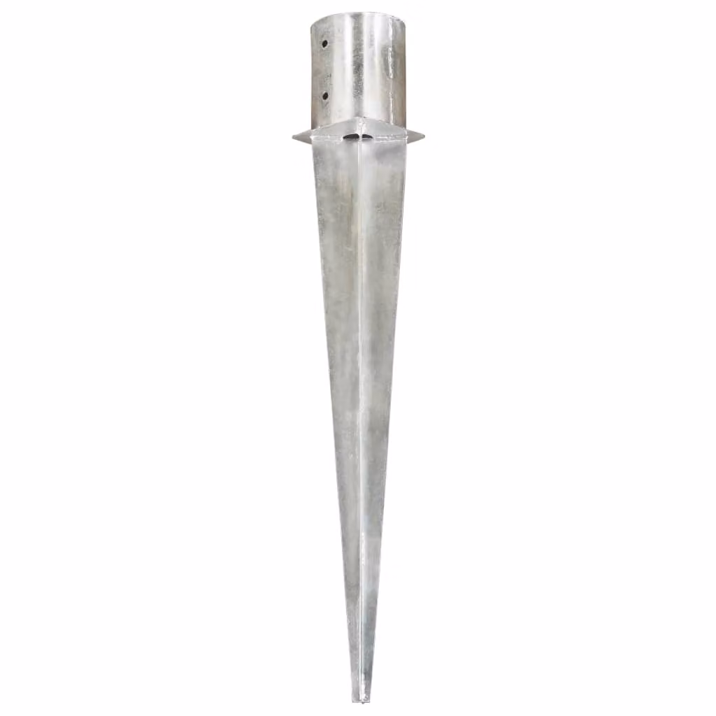 Picchetti di Terra 6 pz Argento 12x91 cm in Acciaio Zincato