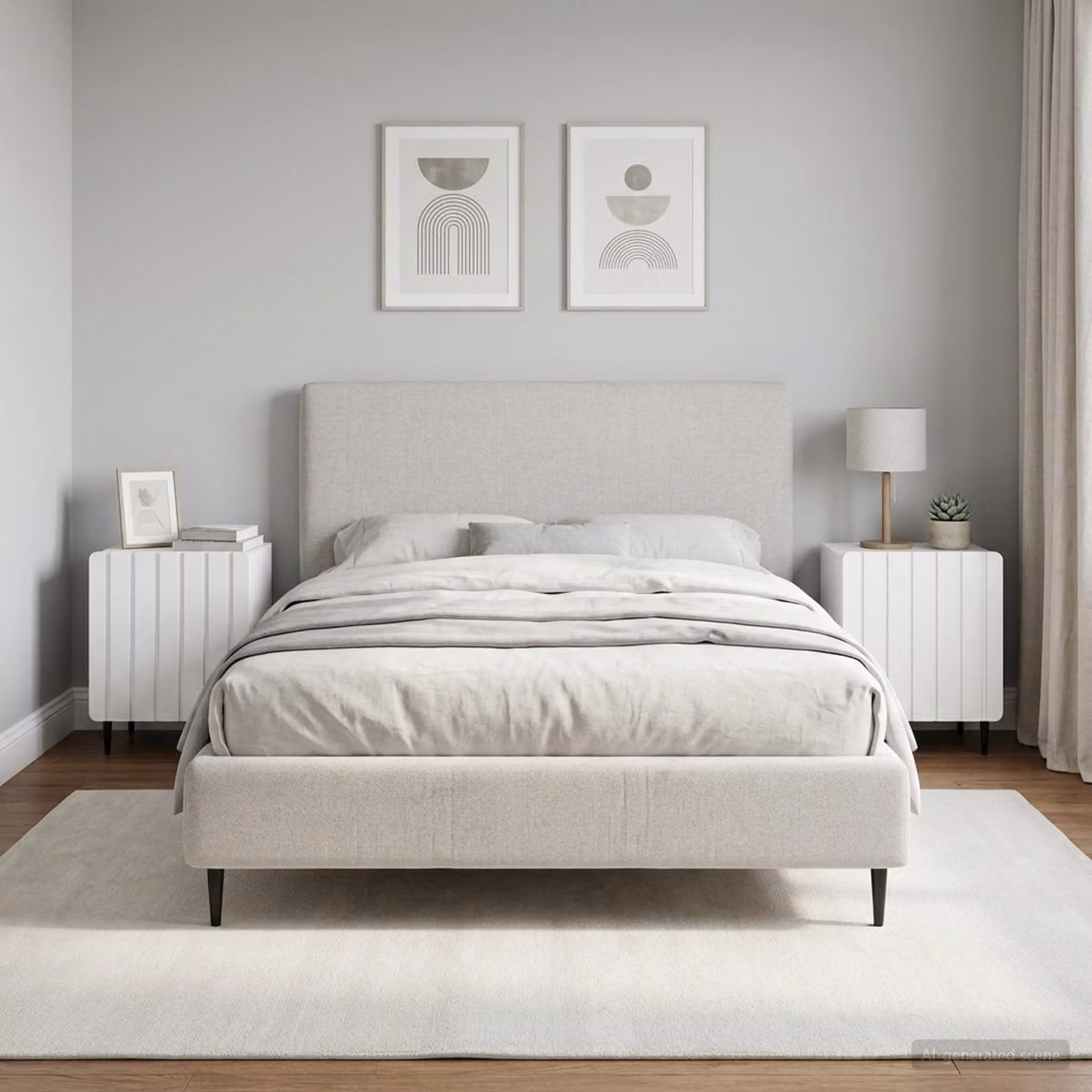 Set di 2 Armadi da Notte vidaXL Bianco Lucido L/P/H: 43 x 34,5 x 52 cm