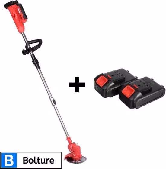 Toglierba elettrico - decespugliatore - tagliaerba - tagliabordi - spazzola per fessure - incluse 2 batterie ricaricabili