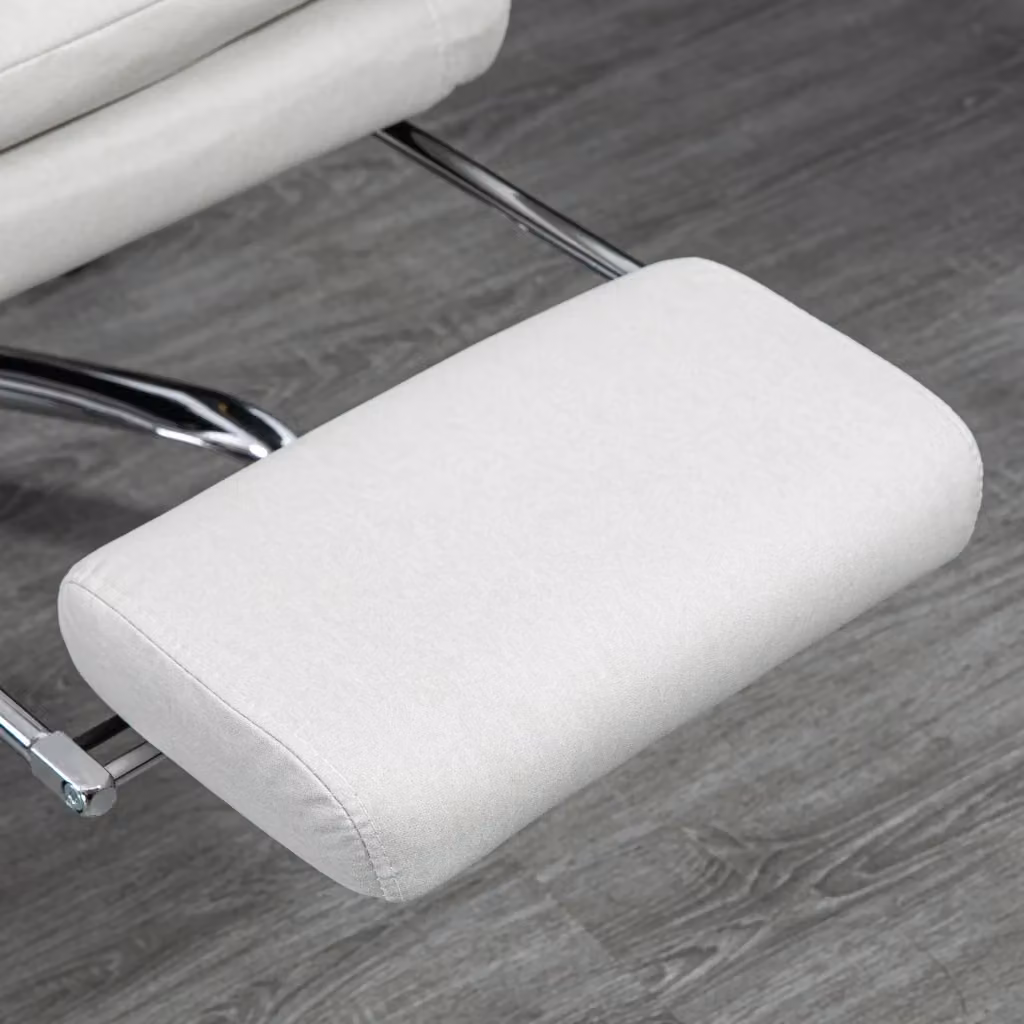 Sedia da ufficio executive OKWISH massaggiante con schienale reclinabile 135 e poggiapiedi in poliestere bianco, L: 65 cm, P: 72 cm, H: 109-117 cm – 2