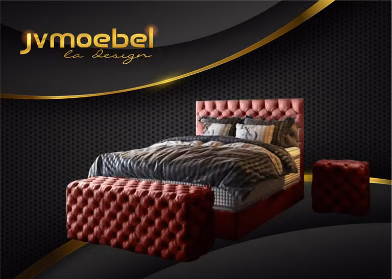 Luxus Bett Boxspringbett Schlafzimmer Betten Design Möbel Samt Matratze Komplett