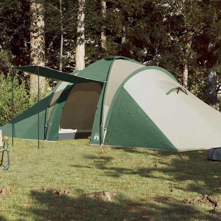 Tenda da campeggio a cupola vidaXL per 6 persone, impermeabile, verde
