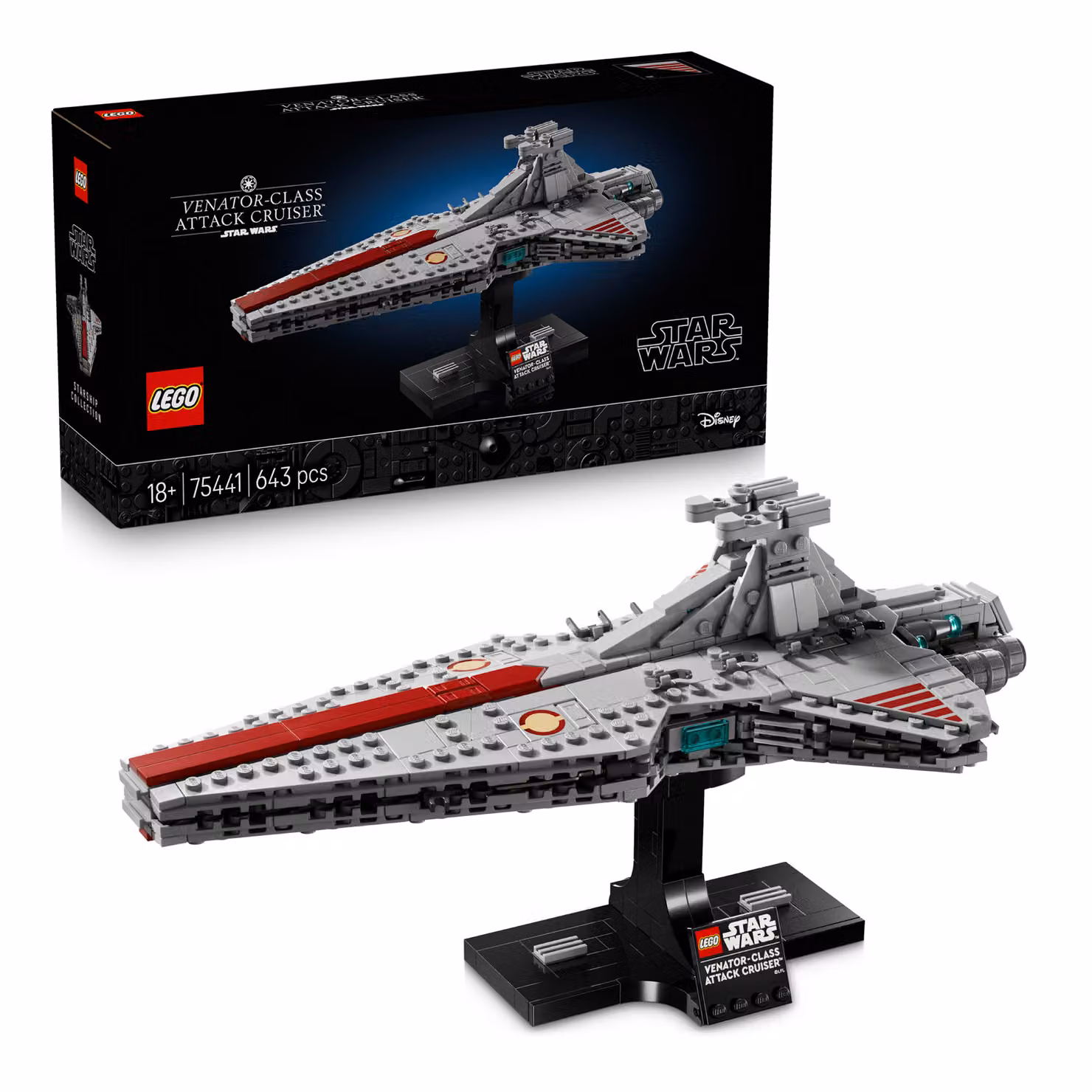 Lego Star Wars Attack Cruiser classe Venator 75441 grigio 643 pz – 3