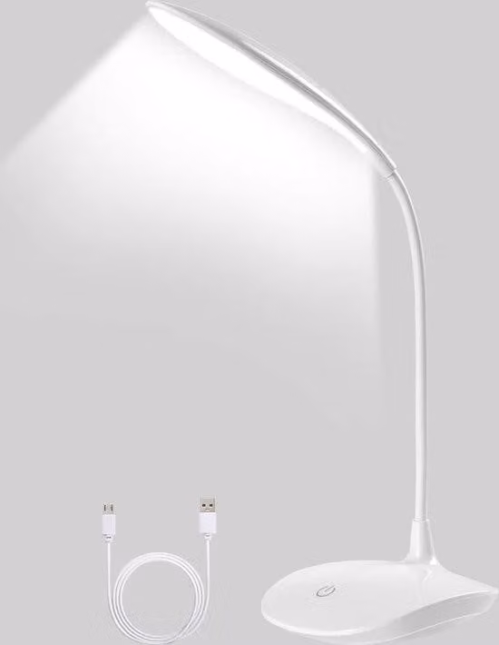 Lampada da scrivania LED dimmerabile luce diurna - Lampada da tavolo flessibile per nail stylist - Salone di bellezza - Dimmerabile - Lampada a luce diurna - Lampada per terapia della luce - Manicure - Salone - Bellezza - Trucco - Lampada per hobby
