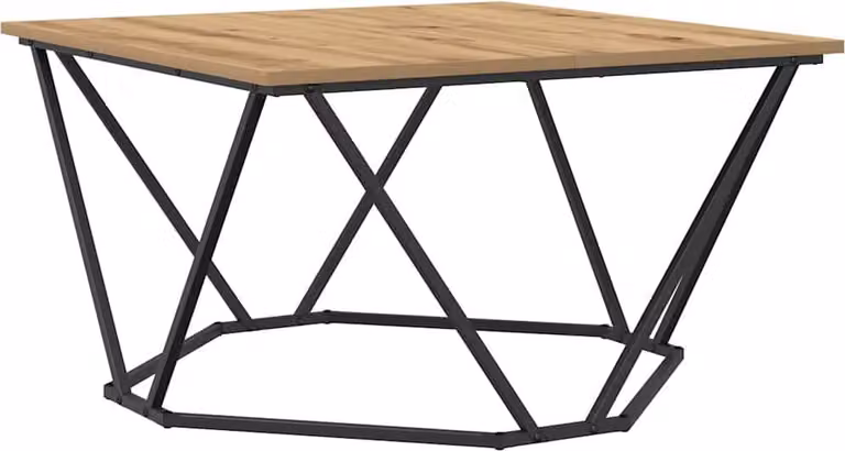 Tavolino da salotto Rovere artigianale 80 x 80 x 45 cm