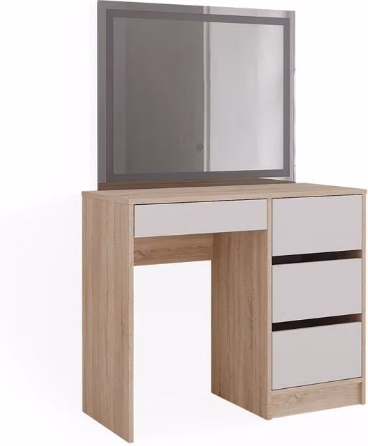 Tavolo da toeletta Sherry Sonoma 90 cm con specchio a LED Vicco